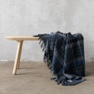 Check Wool Throw Adriano Blue