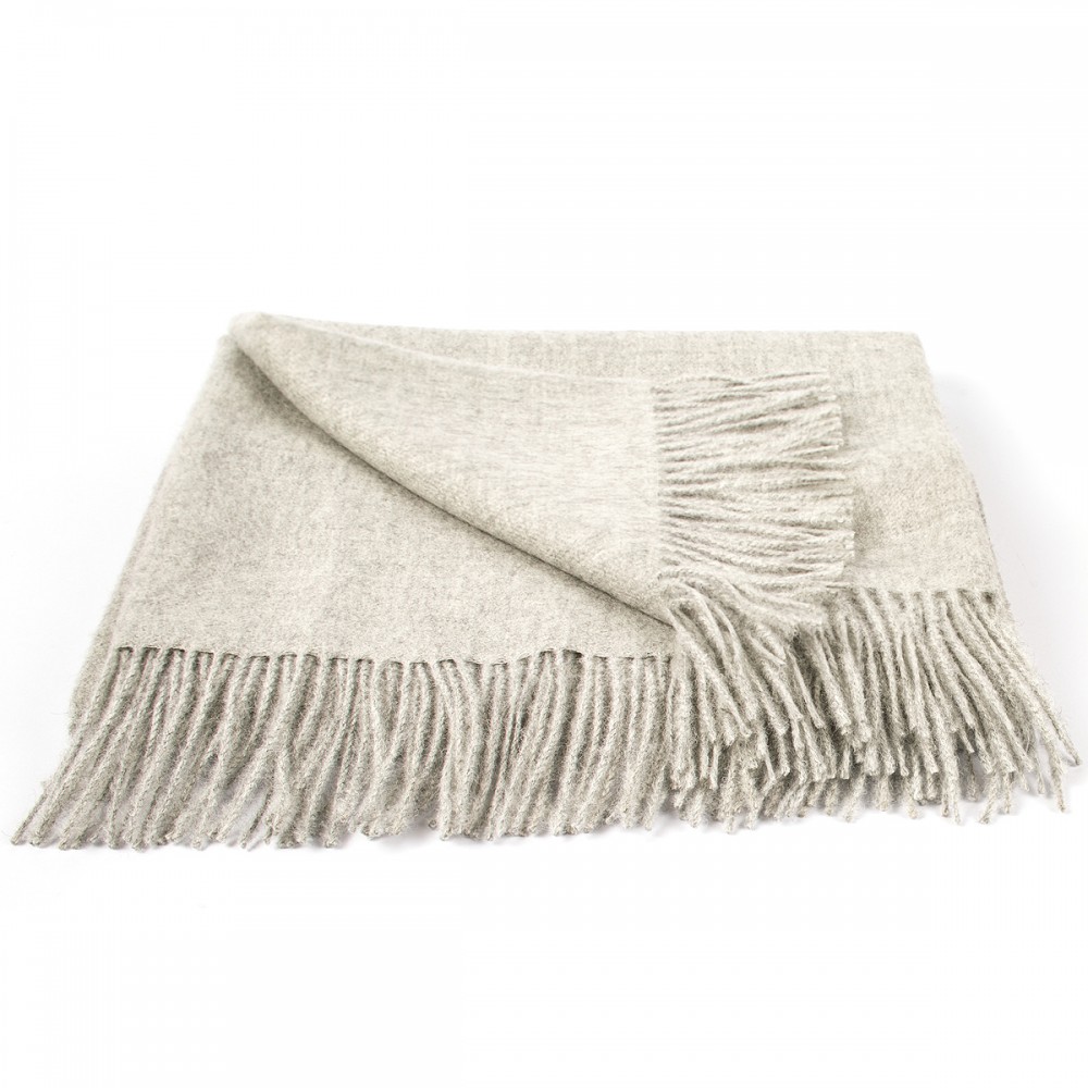 Silver Baby Alpaca Throw Bella - Throws and blankets - WoolMe